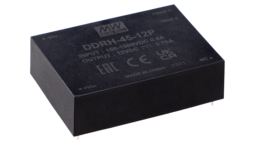 45W DC/DC-Wandler, Eingang 150...1500Vdc, Ausgang 15V/3A