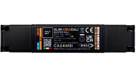 Convertisseur de signal CASAMBI vers DALI ou 0/1-10V, entrée CASAMBI, sortie DALI ou 0/1-10V