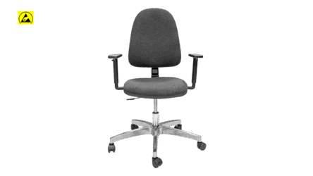 ESD work chair with armrests 2