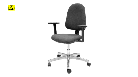 ESD work chair with armrests
