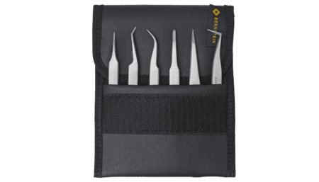 SMD tweezers set 6 pcs (incl. bag)