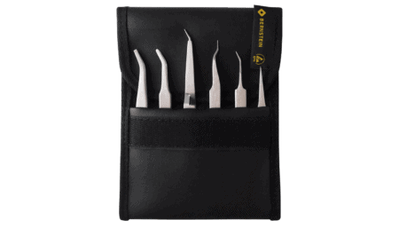 SMD tweezers set 6 pcs (incl. bag)