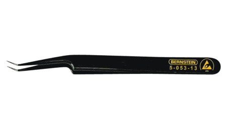 ESD SMD tweezers 110mm shape 5abb stainless steel angle 30° very fine, dissipative