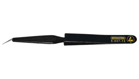 ESD SMD cross tweezers 120mm shape 53c stainless steel, self-holding, dissipative