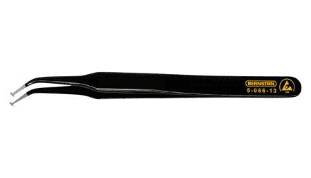 ESD SMD tweezers 120mm shape 8b stainless steel angle 30° dissipative