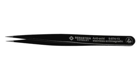ESD SMD universal tweezers 120 mm shape 1 stainless steel, dissipative