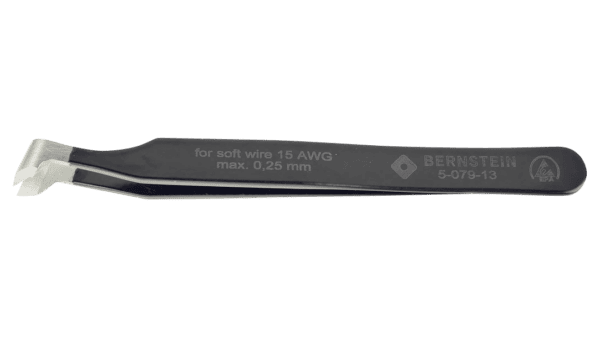 ESD Schneidpinzette 115 mm Form 15 AGW Carbonstahl, ableitfähig, schräg