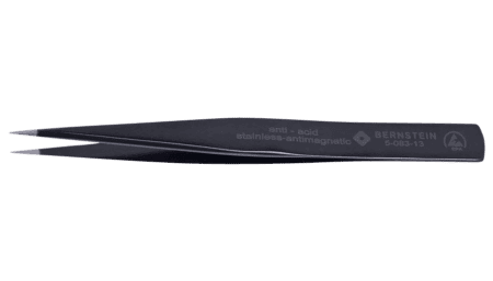 ESD SMD universal tweezers 140mm solid shape MM, dissipative