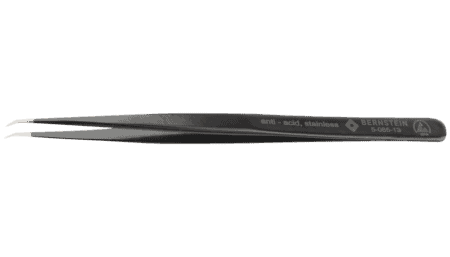 ESD SMD tweezers 140mm shape SSBB stainless steel angle 30° very sharp, dissipative