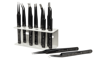 5 170 G b00 esd smd pinces support porte-outils acier steel 11 smd tweezers tool holder table workplace