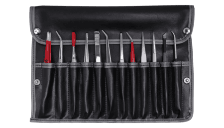 Universal tweezers set 12 pcs (incl. bag)