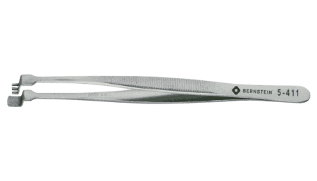 Wafer tweezers 130mm shape 3 DWF with teeth