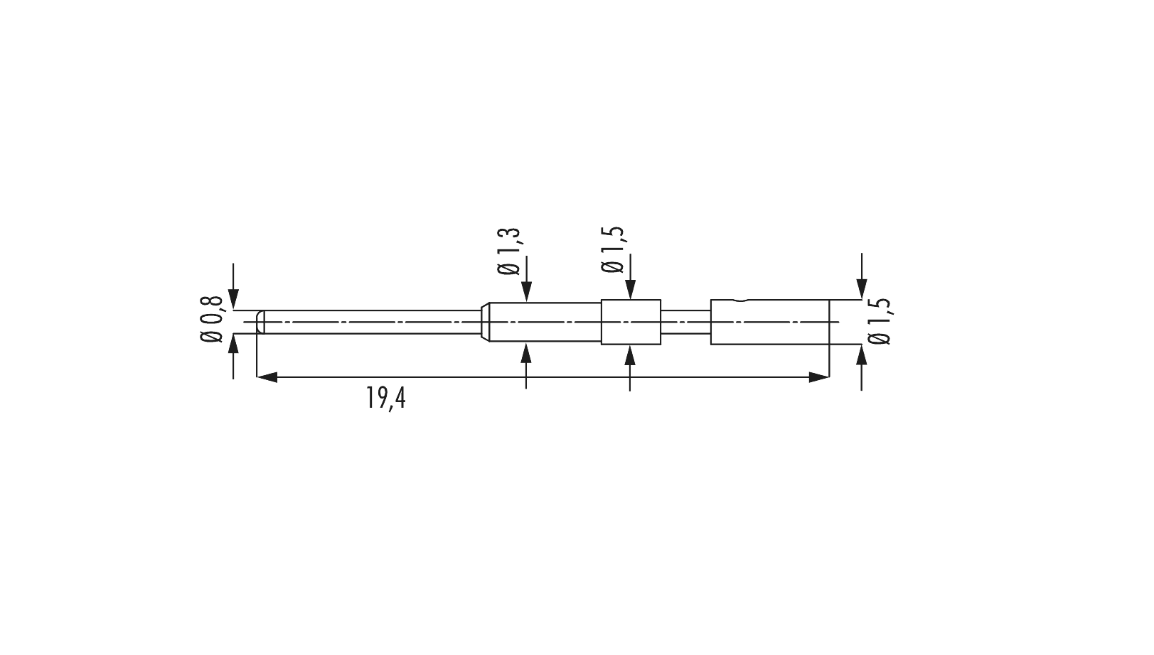 M16 Crimpstift 0.8mm gedreht 7.010.980.801 – Bild 2