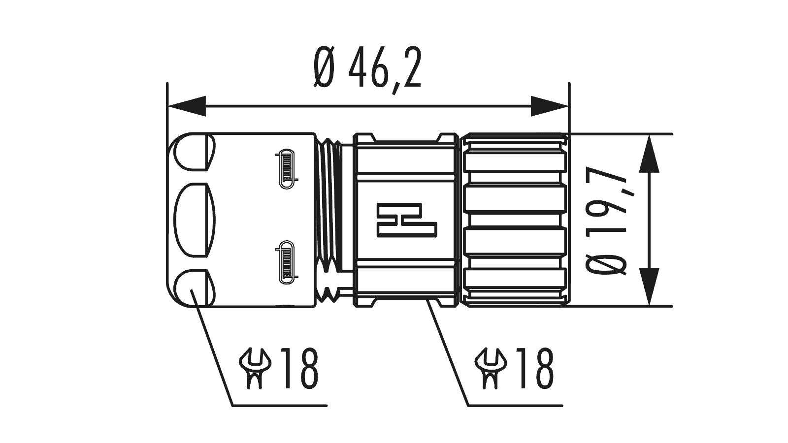 Gehäuse M16 Kabelsteckverbinder – Bild 2
