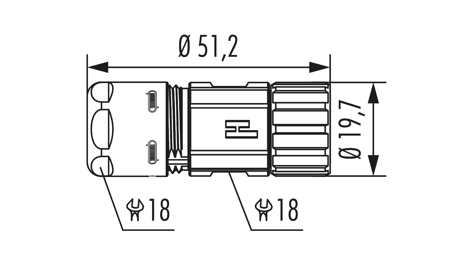 Gehäuse M16 Kabelsteckverbinder lange Version – Bild 2