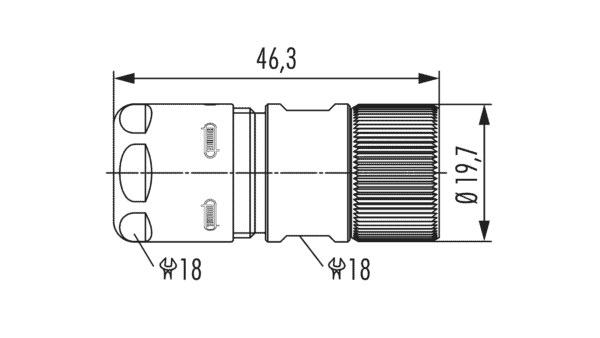 Gehäuse M16 Kabelsteckverbinder INOX – Bild 2