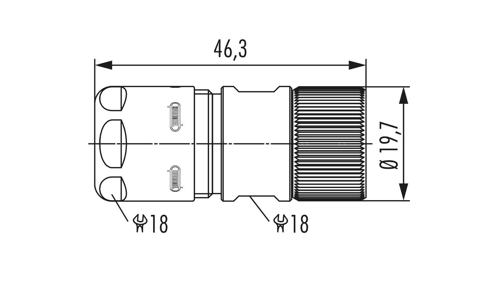 Gehäuse M16 Kabelsteckverbinder INOX – Bild 2