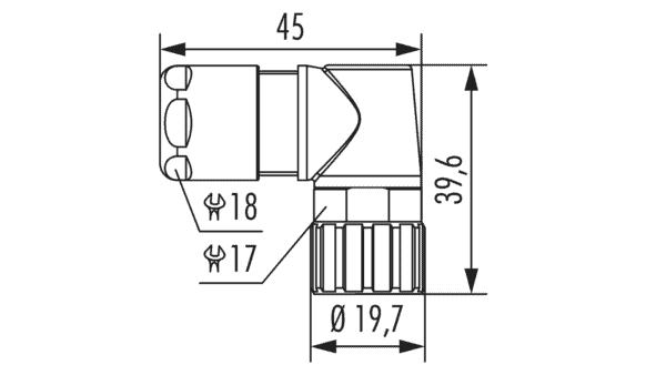 Gehäuse M16 Winkelsteckverbinder orientierbar – Bild 2