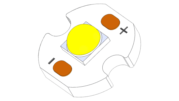 LED Star Modul 9.55x9mm / 2700K / CRI>90 / 1LED - Image 2