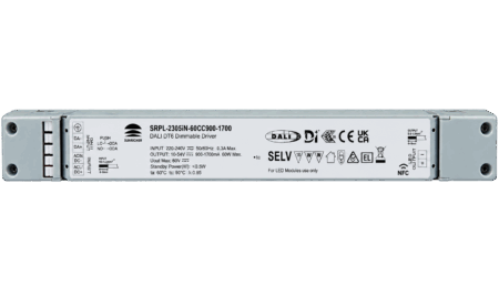 60W DALI2 DT6, D4i, Linearer Konstantstrom LED Treiber, 900-1700mA, NFC