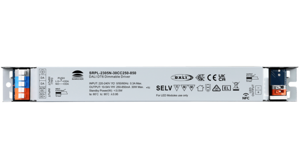 30W DALI2 DT6, AC-PUSH, Linearer Konstantstrom LED Treiber, 250-850mA, NFC – Bild 3