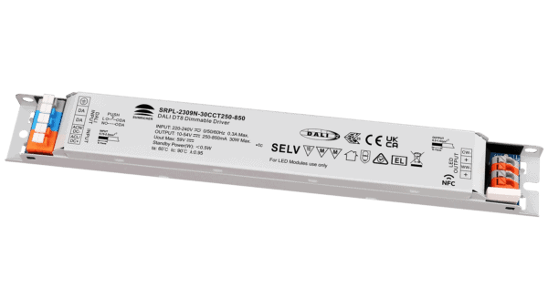 30W DALI2 DT8, AC-PUSH, Tunable white, Linearer Konstantstrom LED Treiber, 250-850mA, NFC – Bild 2