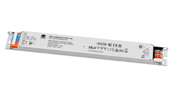 60W DALI2 DT8, AC-PUSH, Tunable white, Linearer Konstantstrom LED Treiber, 900-1700mA, NFC – Bild 2