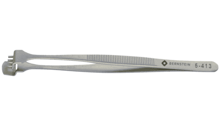 Wafer tweezers 130mm shape 4 DWF with teeth