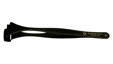 ESD wafer tweezers 130mm shape 6 DW without teeth, dissipative