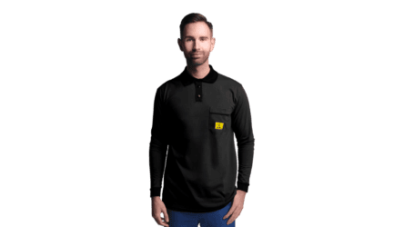 Men's Black ESD Long-Sleeve Polo Shirt