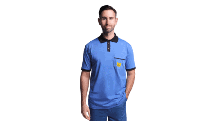Polo ESD pour homme, bleu