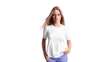 Women's Short-Sleeve T-Shirt, White 1