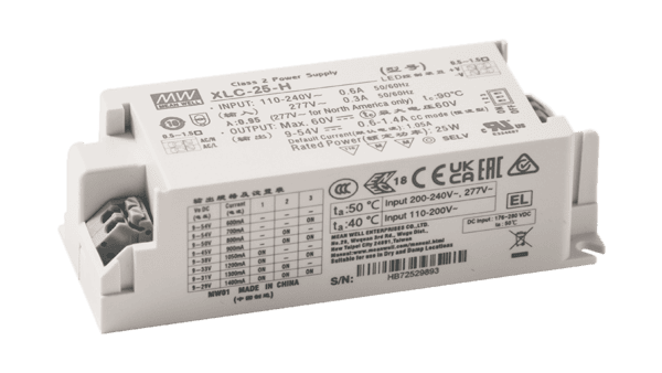 25W LED Betriebsgerät 300mA bis 1050mA/9V...54V, 3in1 dimming, NFC