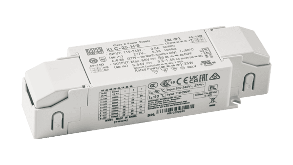 25W LED Betriebsgerät 300mA bis 1050mA/9V...54V, Independent, NFC