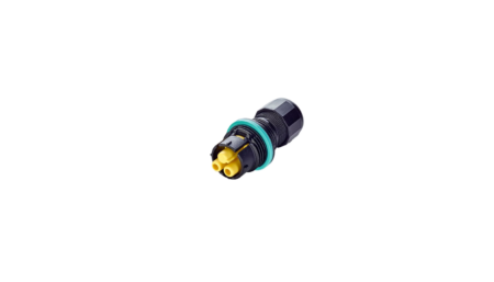 Mini circular connector, 2p, socket, screw connection, 0.5-2.5mm2, D7.0-12.0mm, IP66/IP68