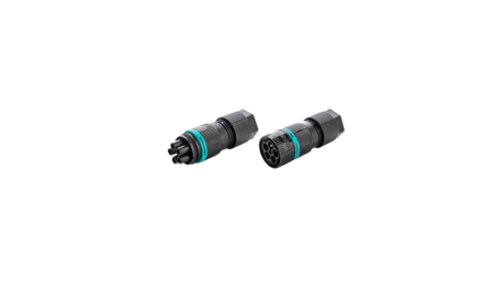 Set Mini-ConnecteursConnecteurs circulaires, 5p, mâle&amp;femelle, connexion vissée, protection de fil, D6-13.5mm, IP66/IP68