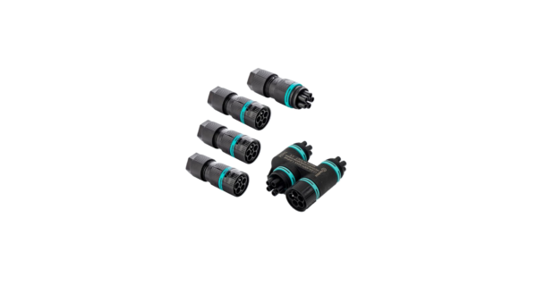 Set: H-Kabelverteiler TH624, 4fach, 5P, Schraubanschluss, 6-13.5mm, IP66/IP68