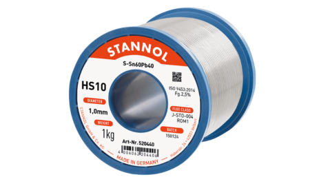 Solder wire HS10, Sn60Pb40, RO M1, 1mm, 1000g