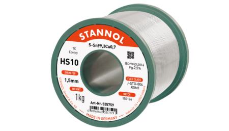 Solder wire HS10, Sn99.3Cu0.7 - TC, RO M1, 1.5mm, 1000g