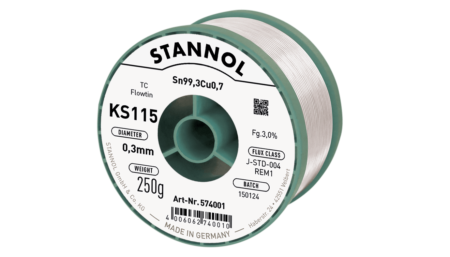 Solder wire KS115, Sn99,3Cu0,7 - FLOWTIN TC, RE M1, 0.3mm, 250g