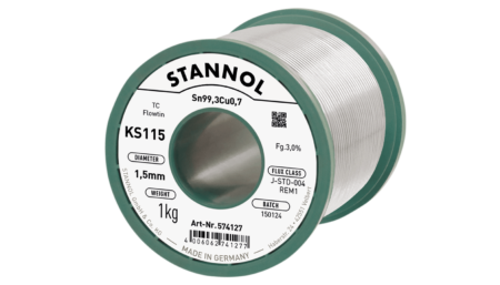 Solder wire KS115, Sn99,3Cu0,7 - FLOWTIN TC, RE M1, 1.5mm, 1000g