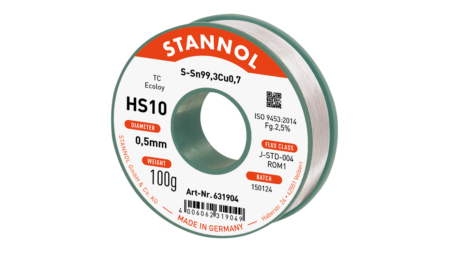 Solder wire HS10, Sn99.3Cu0.7 - TC, RO M1, 0.5mm, 100g