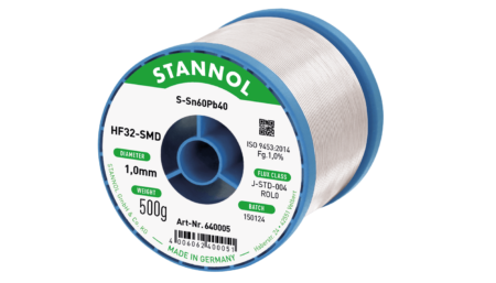 Solder wire HF32, Sn60Pb40, RO L0, 1mm, 500g