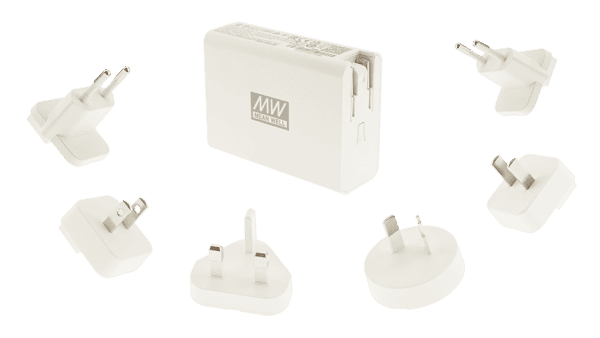 100W 4-Fach USB Reise-Ladegerät, 2x USB-C, 2x USB-A, PD3.0, inkl. 1 Meter USB-C Kabel - Image 2