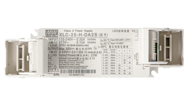 25W LED Betriebsgerät 300mA bis 1050mA/9V...54V, DALI2, AC Push, Independent – Bild 3