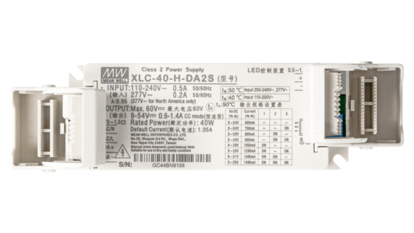 40W LED Betriebsgerät 600mA bis 1400mA/9V...54V, DALI2, AC Push,  Independent – Bild 3