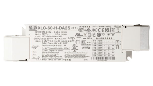60W LED Betriebsgerät 900mA bis 1700mA/9V...54V, DALI2, AC Push, Independent – Bild 2
