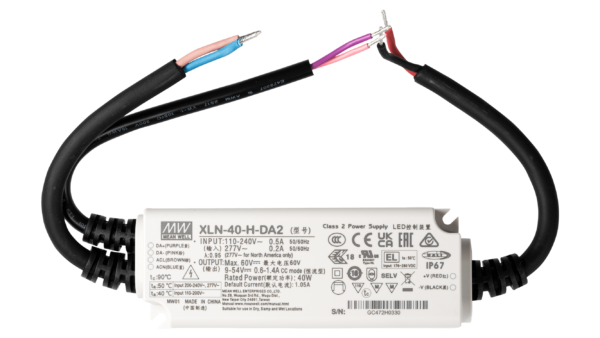 40W LED Betriebsgerät 600...1400mA/9V...54V, DALI2, AC Push, NFC – Bild 2