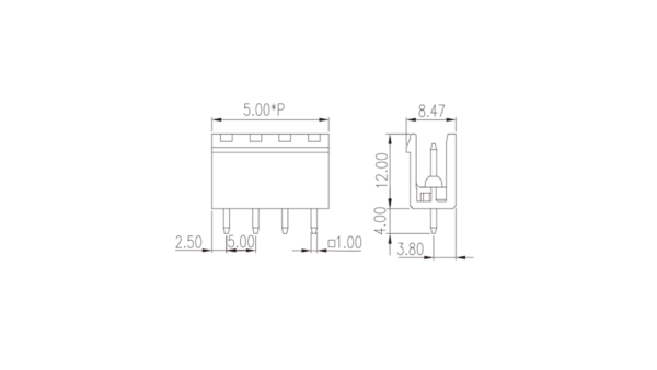 PCB Leiterplatten-Anschlussbuchse 5EHDV-xxP – Bild 2