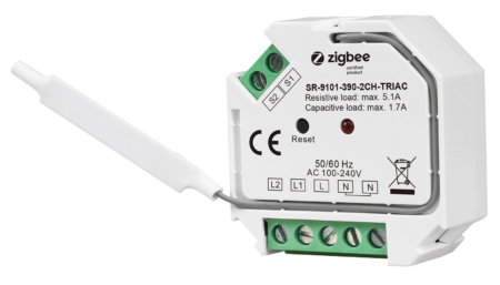 Acteur de commutation radio ZigBee 3.0 2x 1170 W double